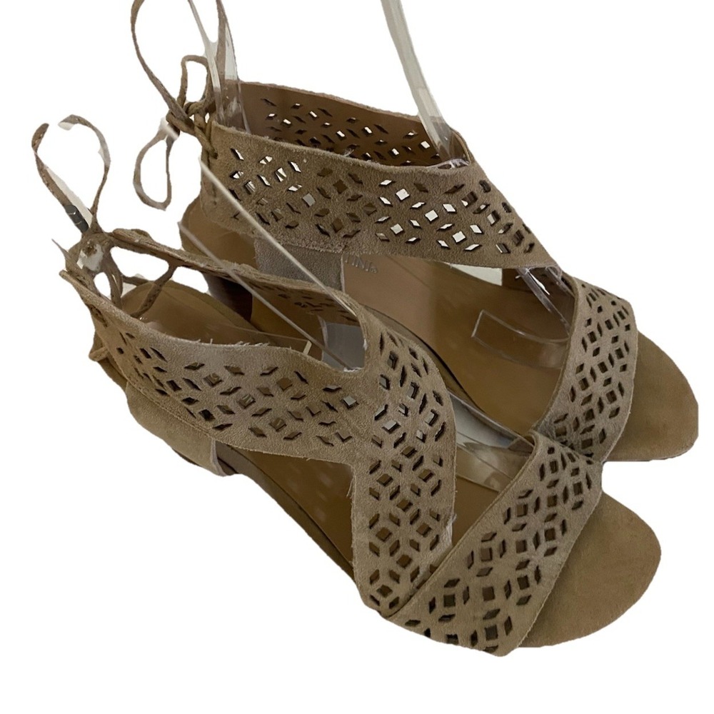 Franco Fortini Shoes Brown Suede Block Heels Size 6 Cottagecore Goth